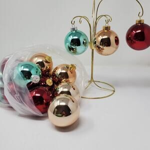 Colorful Christmas Ornaments Glass G&b Lot of 18 Excellent condition